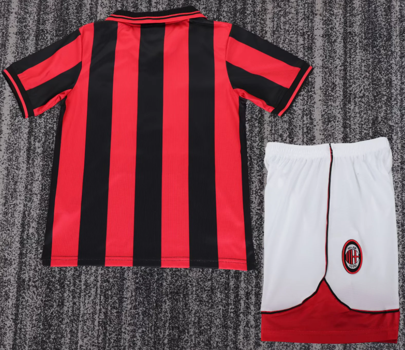 1997/1998 Retro AC Milan Home Football Shirt 1:1 Thai Quality Kids Size