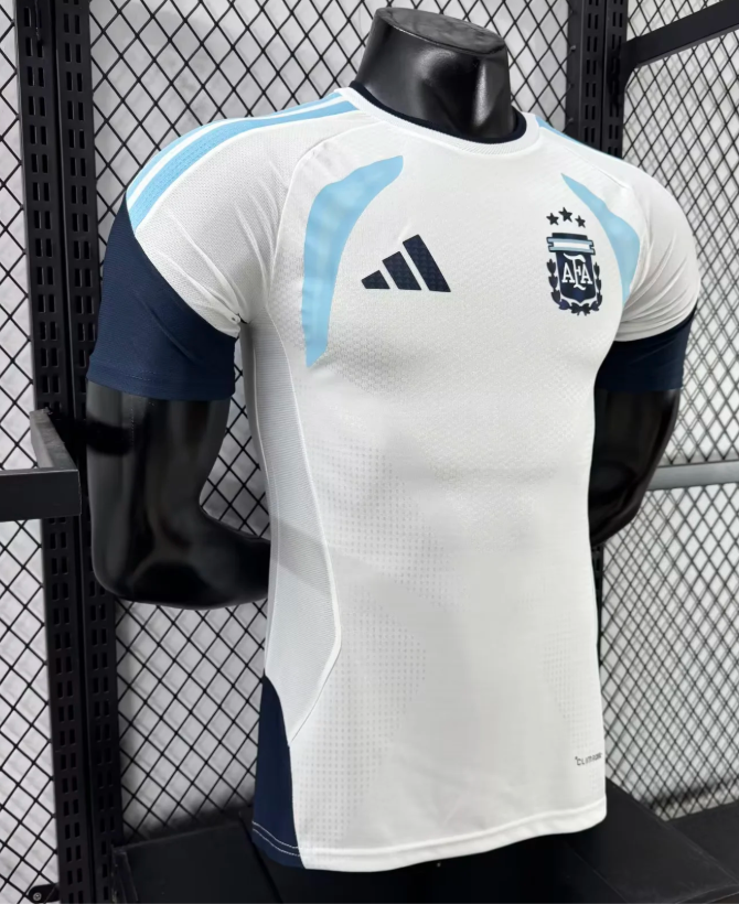 2026 Player Version Argentina Training Suit White Football Shirt 1:1 Thai Quality