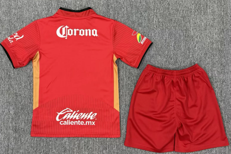 2025/2026 Deportivo Toluca Home Football Jersey 1:1 Thai Quality Kids Size