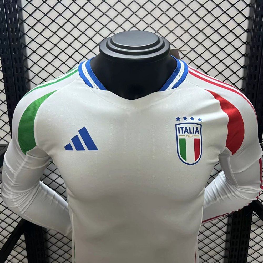 2024-2025 Player Version Italy Away Long Sleeve Football Shirt 1:1 Thai Quality