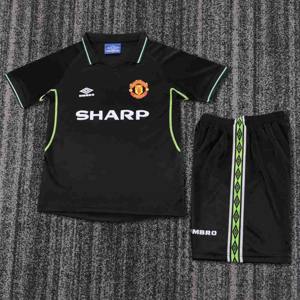 1998-1999 Retro Manchester United Third Away Football Shirt 1:1 Thai Quality Kids Size