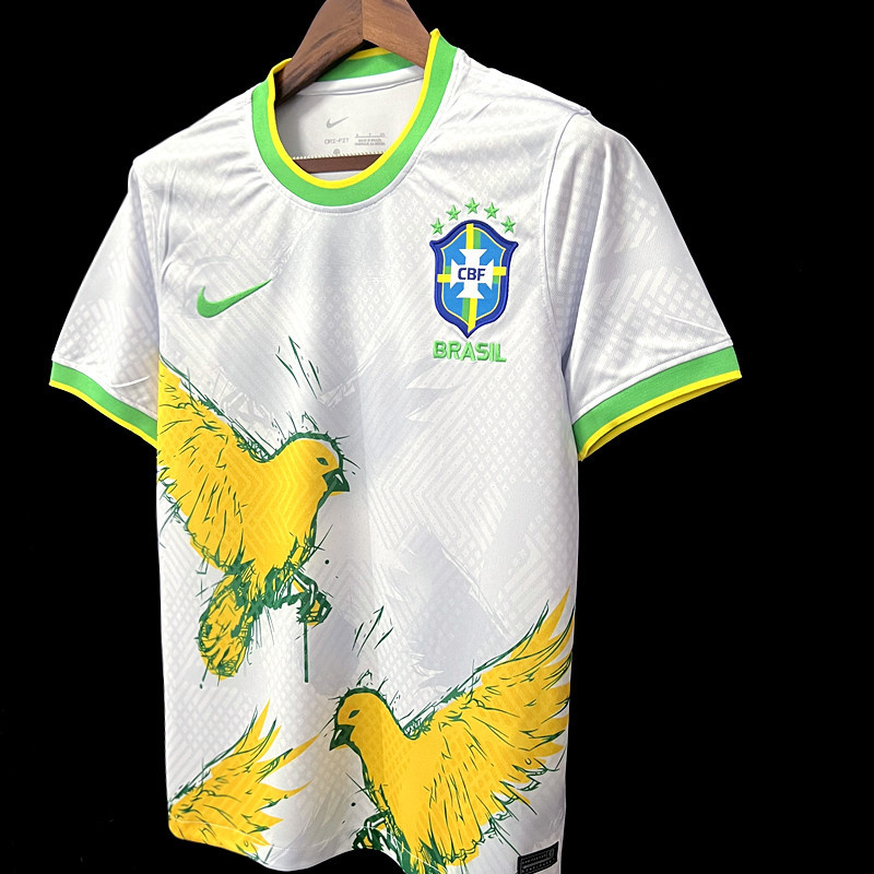 2024/2025 Brazil White Graffiti Edition Football Jersey 1:1 Thai Quality