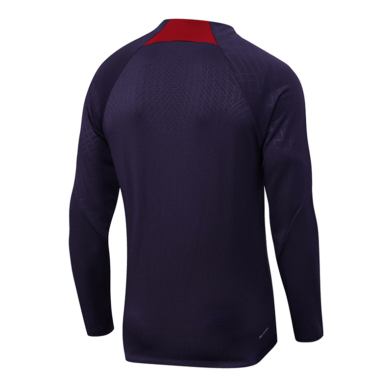 2023-2024 Psg Paris Saint-Germain Half-Pull Training Suit Purple Set