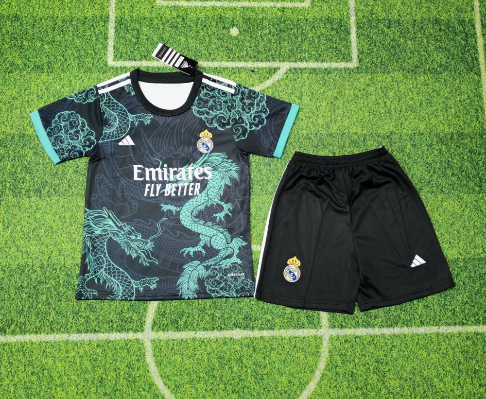 2025/2026 Real Madrid  Green Dragon Special Edition Football Jersey 1:1 Thai quality Kids Size