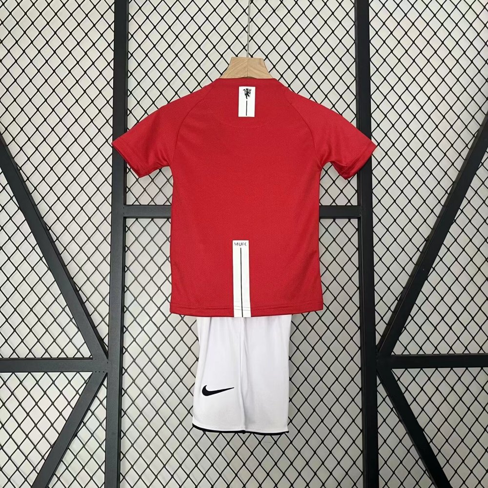 2007/2008 Retro Manchester United Home Champions League Edition Football Shirt 1:1 Thai Quality Kids Size