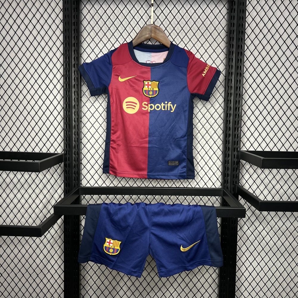 2024/2025 Barcelona Home Football Shirt 1:1 Thai Quality Kids Size