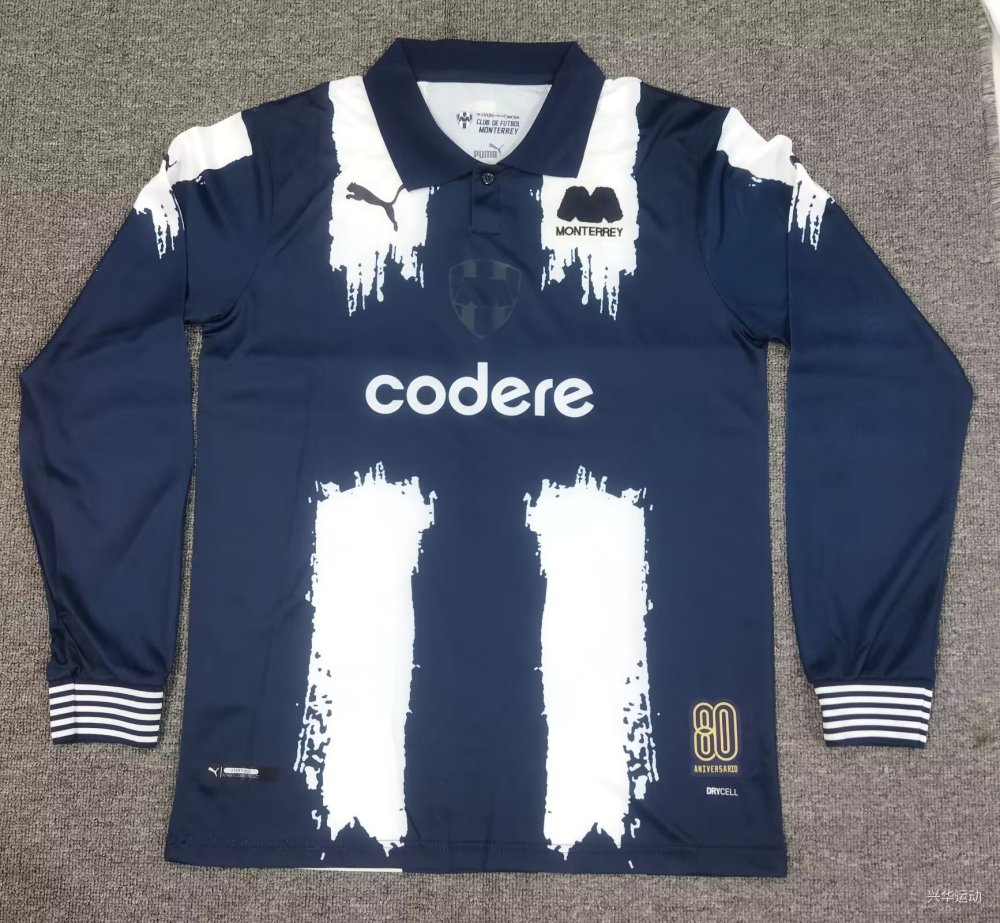2025/2026 Long Sleeves C.F.Monterrey 80th Anniversary Edition Football Jersey 1:1 Thai Quality