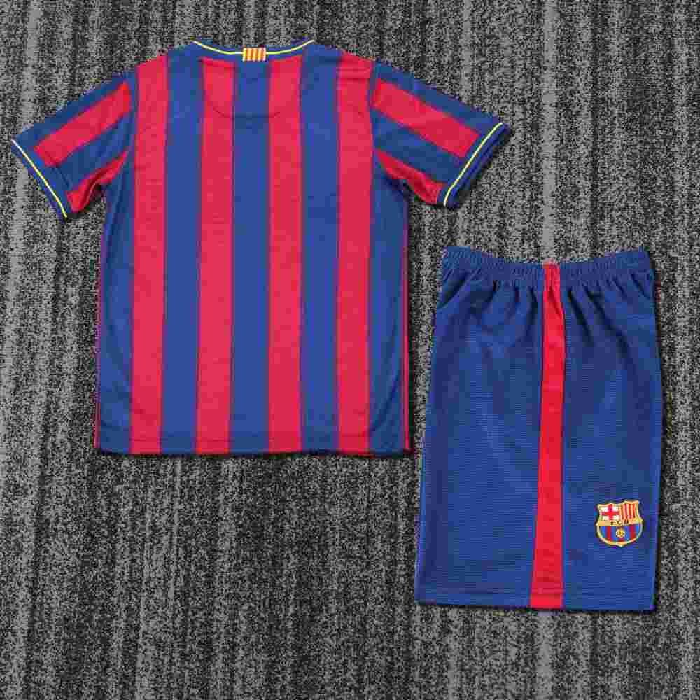 2009-2010 Retro Barcelona Home Football Shirt 1:1 Thai Quality Kids Size