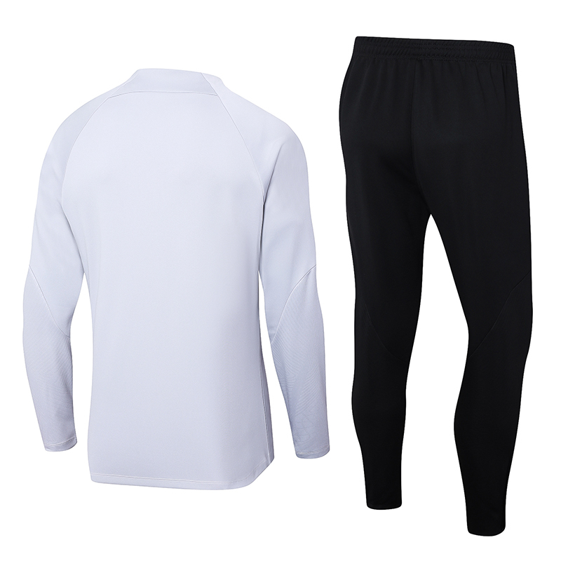 2023-2024 Psg Paris Saint-Germain Half-Pull Training Suit Light Gray Set
