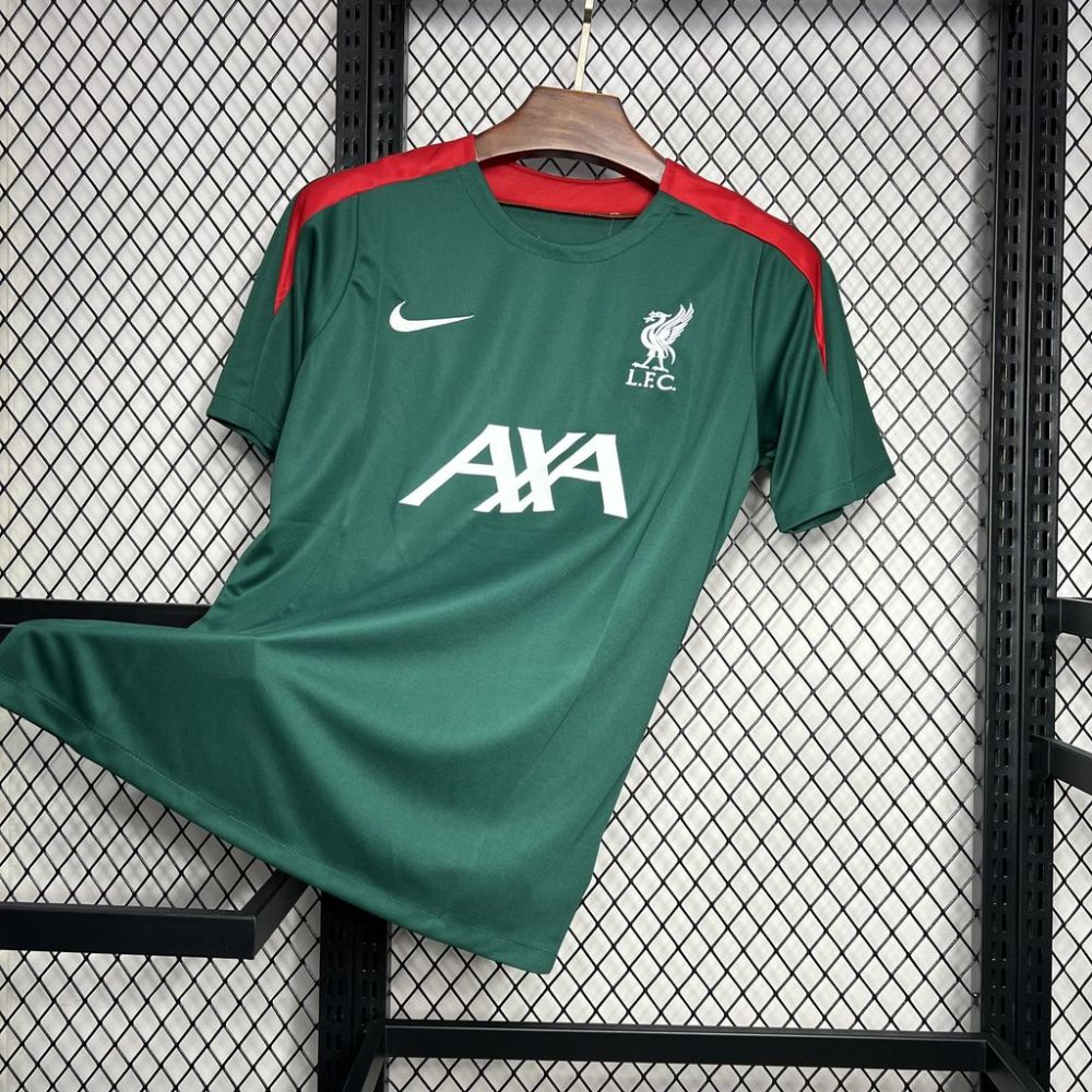 2024/2025 Liverpool Pre-match Training Dark Green Jersey1:1 Thai Quality