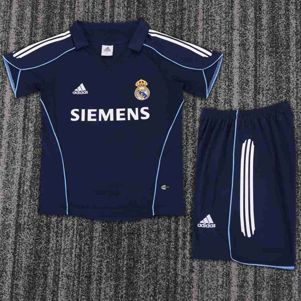 2005-2006 Retro Real Madrid Away Football Shirt 1:1 Thai Quality Kids Size