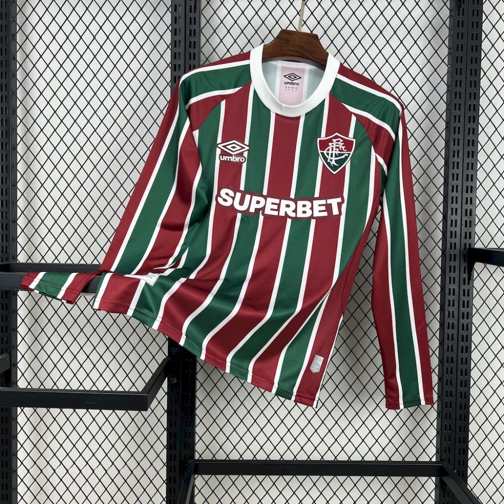 2025/2026 Long Sleeves Fluminense Home Football Jersey 1:1 Thai Quality