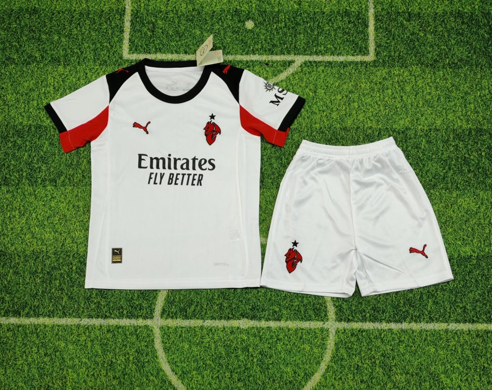 2025/2026 AC Milan Away Football Shirt 1:1 Thai Quality Kids Size