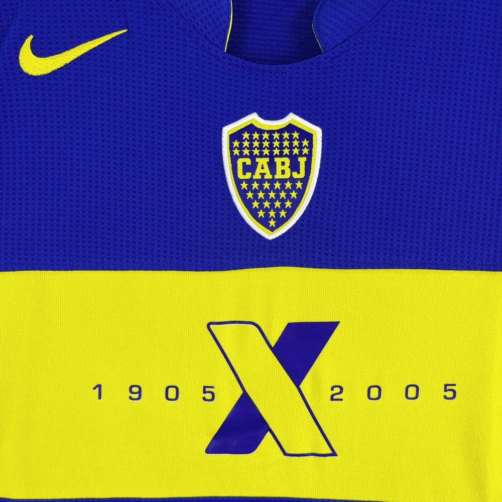 2005 Retro Boca Juniors 100th Anniversary Edition Football Jersey 1:1 Thai Quality