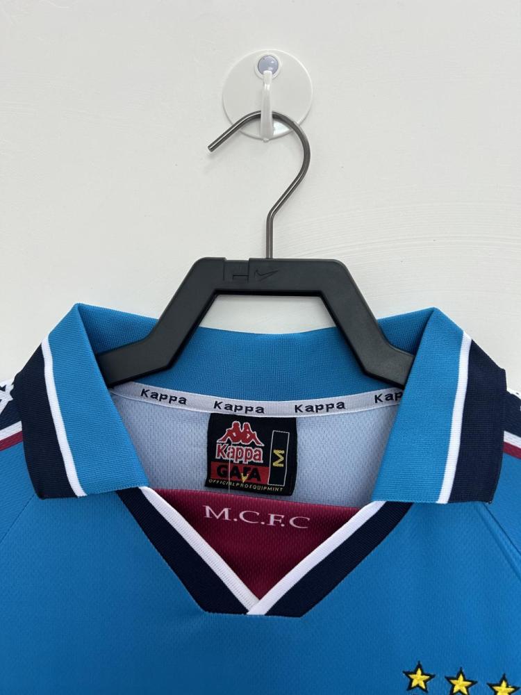 1997-1998 Retro Manchester City Home Football Shirt 1:1 Thai Quality