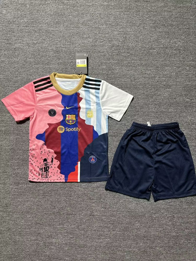 2025/2026 Messi Commemorative Edition Football Jersey 1:1 Thai Quality Kids Size