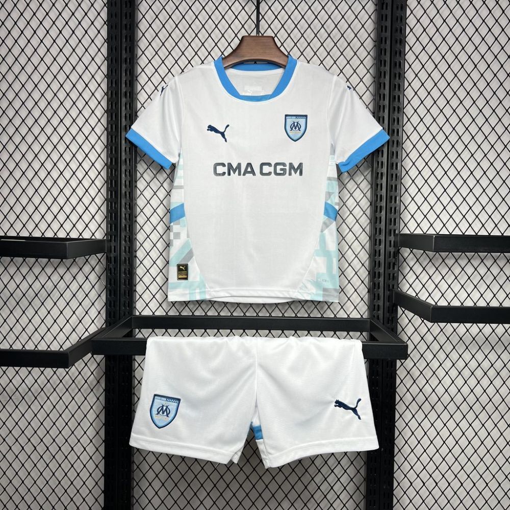 2024/2025 Olympique de Marseille Home  Football Shirt 1:1 Thai Quality Kids Size