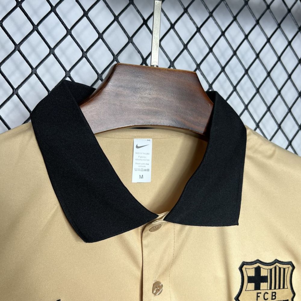2024/2025 Barcelona Polo Khaki Football Shirt 1:1 Thai Quality
