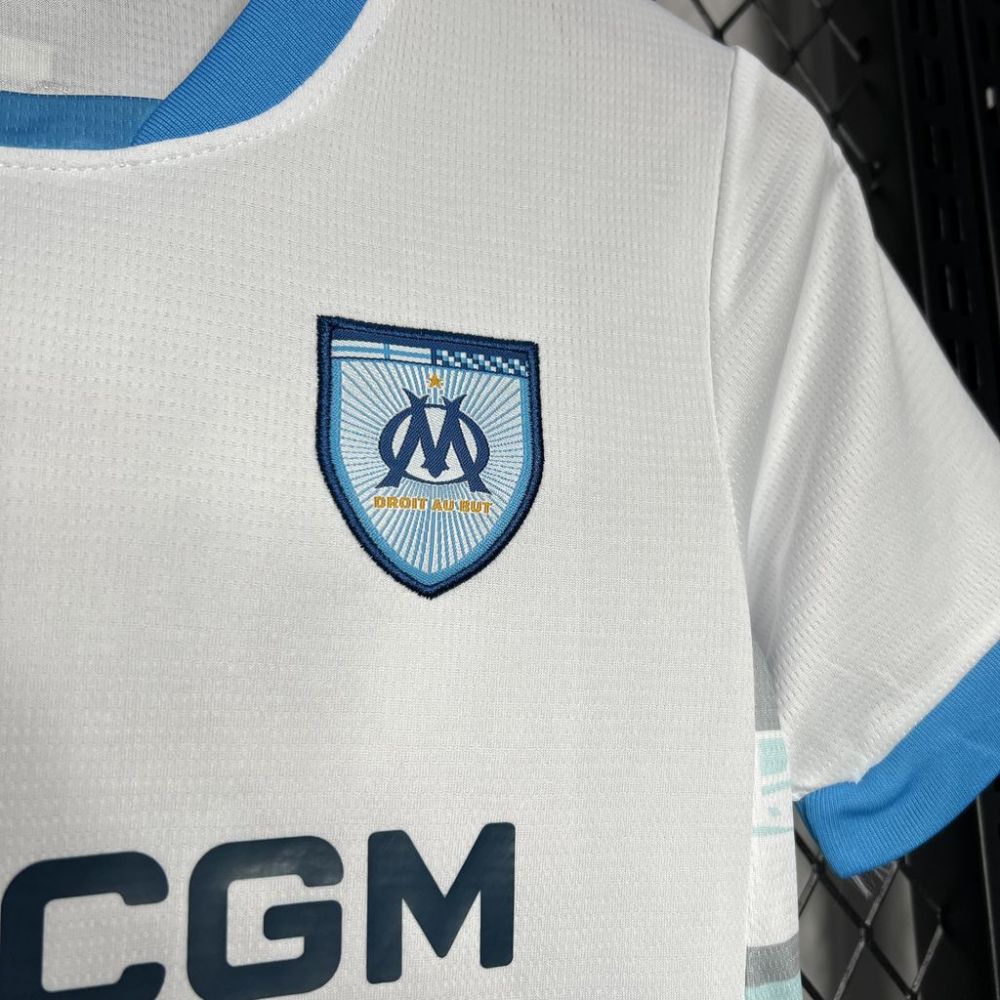 2024/2025 Olympique de Marseille Home  Football Shirt 1:1 Thai Quality Kids Size