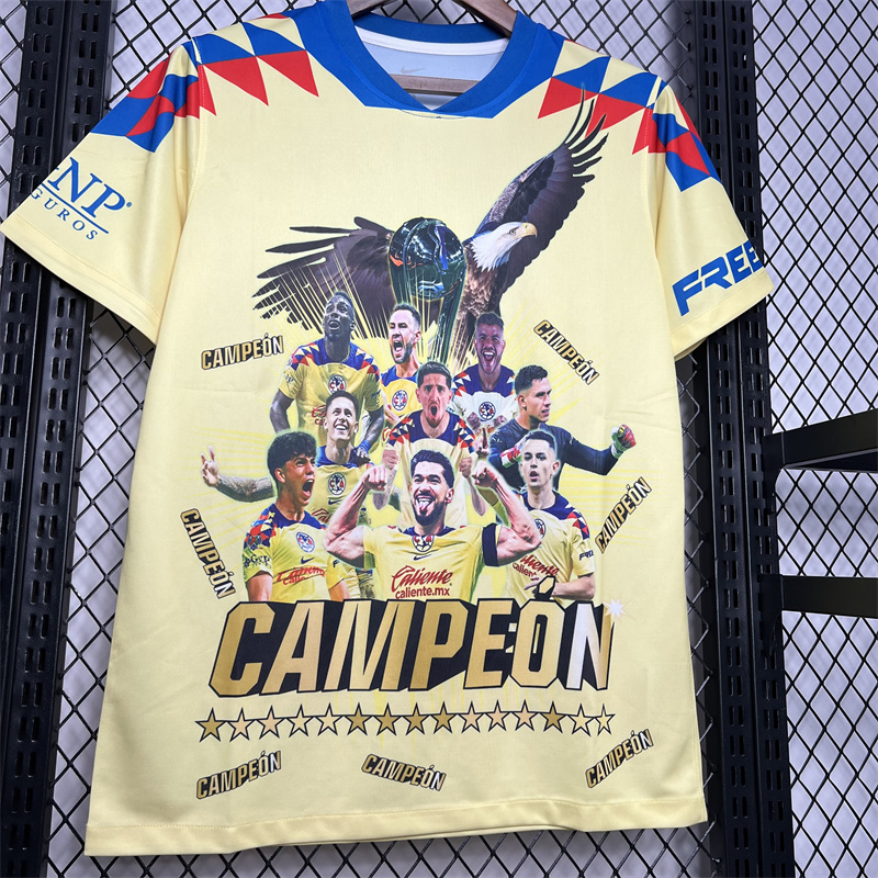 2024/2025 Club América Champions Yellow Commemorative Edition Jersey 1:1 Thai Quality