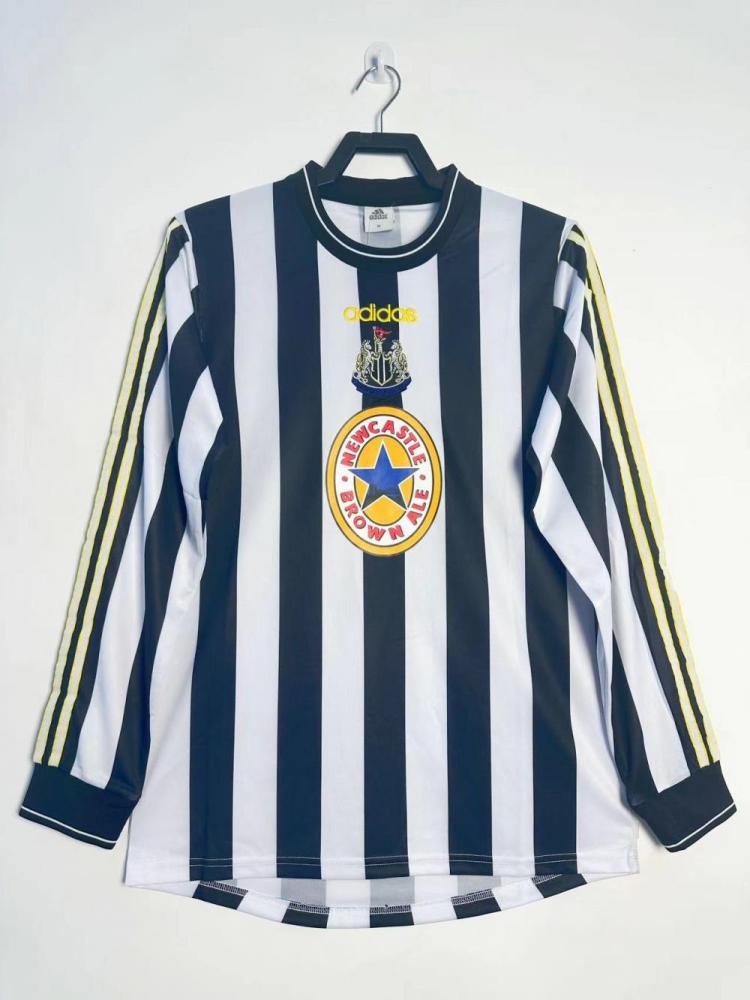 1997-1999 Retro Long Sleeve Newcastle United Home Soccer Jersey 1:1 Thai Quality