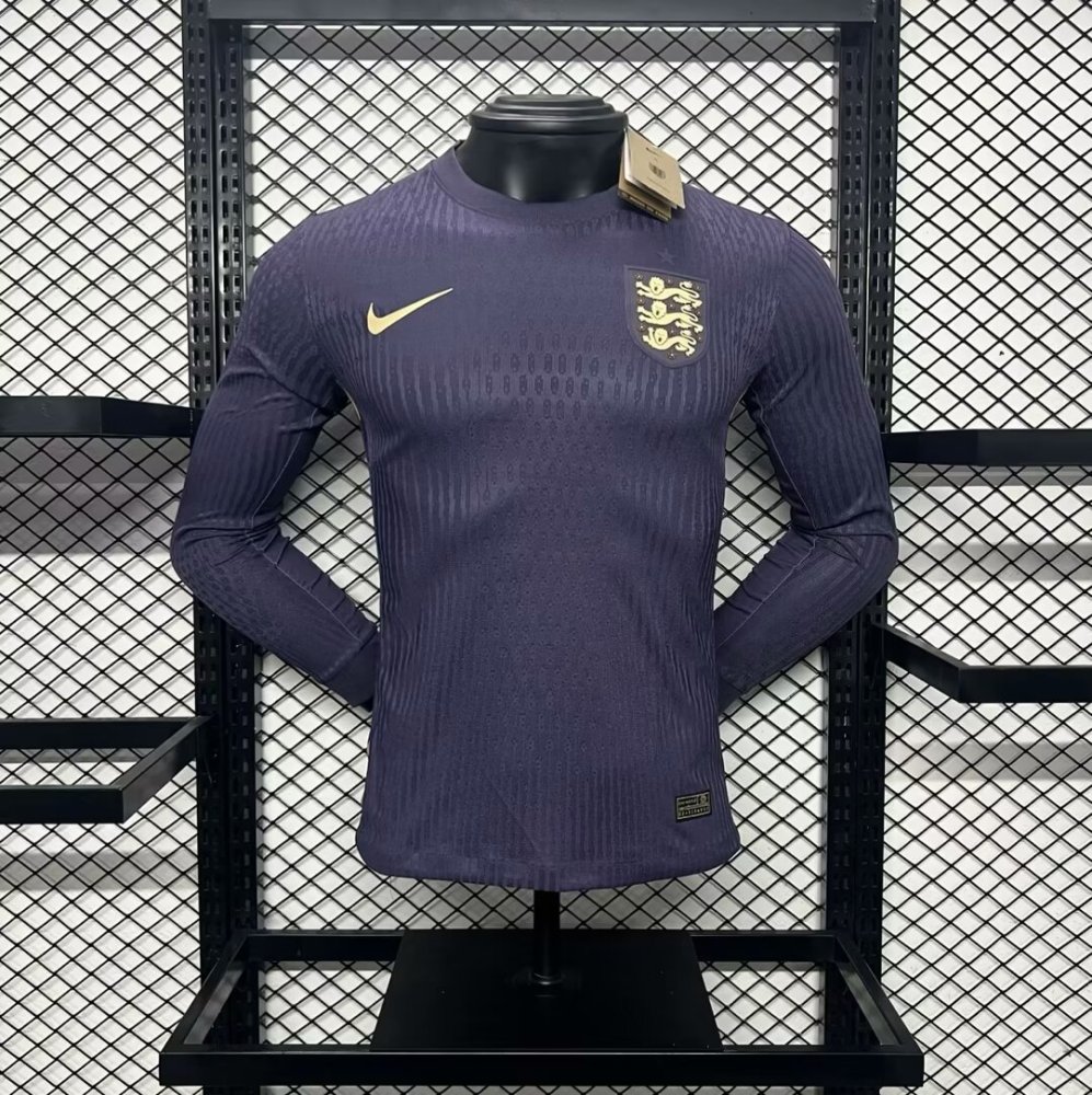 2024-2025 Player Version England Away Long Sleeves Football Shirt 1:1 Thai Quality