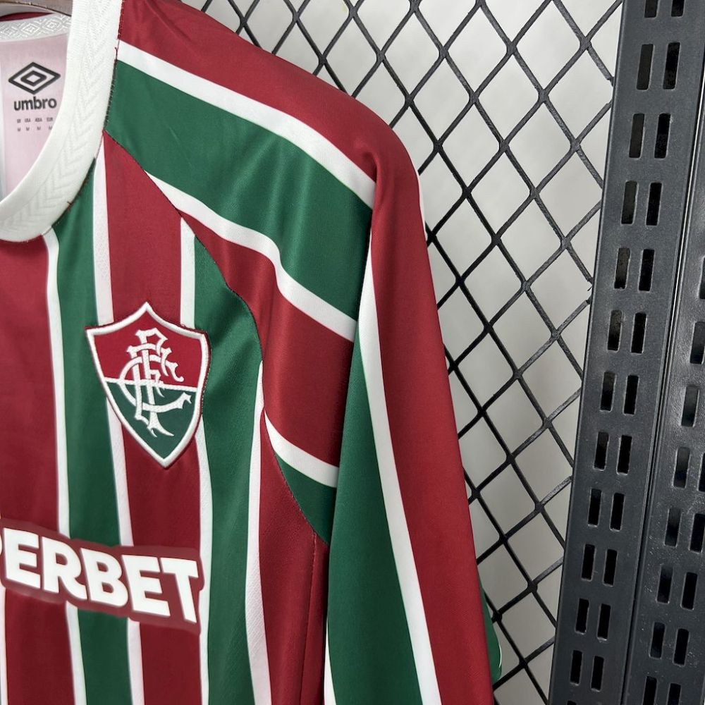 2025/2026 Long Sleeves Fluminense Home Football Jersey 1:1 Thai Quality