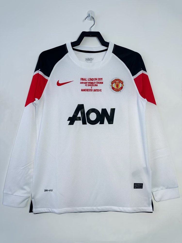 2010/2011 Retro Manchester United Long sleeves Away Football Shirt 1:1 Thai Quality
