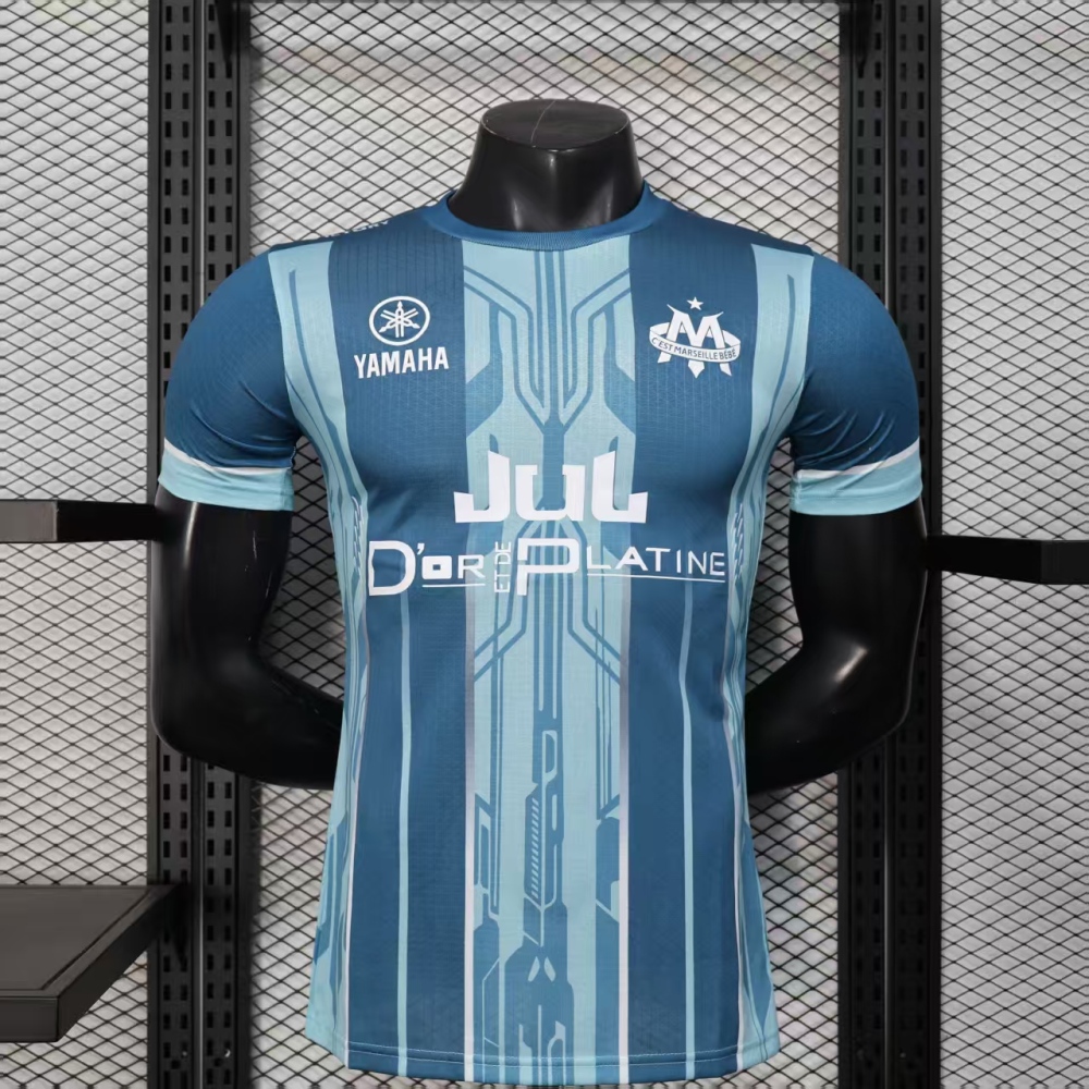 2025/2026 Player Version Olympique de Marseille Special Edition Upper Blue Football Jersey 1:1 Thai Quality