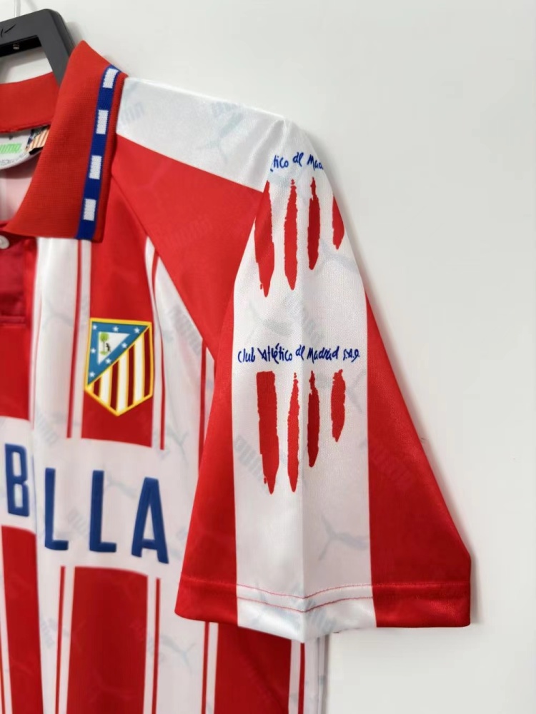 1994/1995 Retro Atletico Madrid Home Soccer Jersey 1:1 Thai Quality