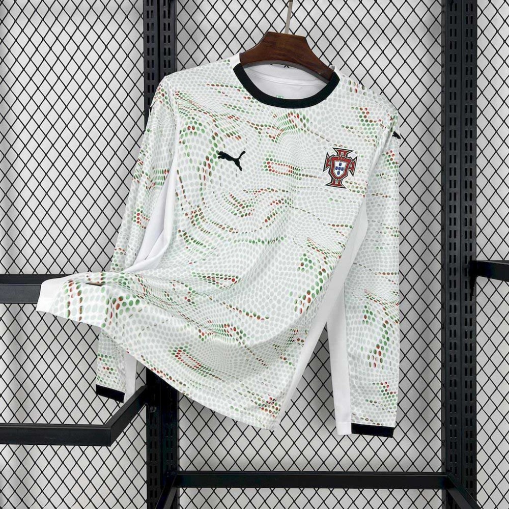 2025-2026 Portugal Long Sleeves  Away Football Jersey 1:1 Thai Quality