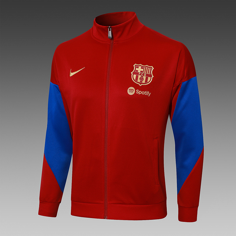 2024/2025 Barcelona Half-Pull Training Suit Red Jersey Set