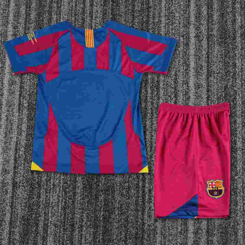 2005-2006 Retro Barcelona Home Football Shirt 1:1 Thai Quality Kids Size