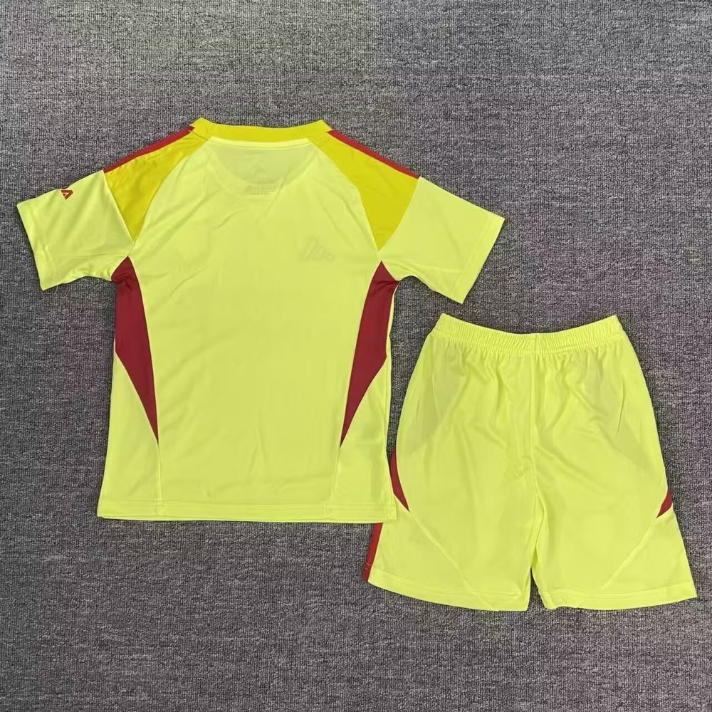 2025/2026 Arsenal Goalie Yellow Football Shirt 1:1 Thai Quality Kids Size