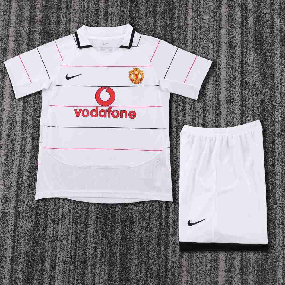2003-2005 Retro Manchester United Away Football Shirt 1:1 Thai Quality Kids Size