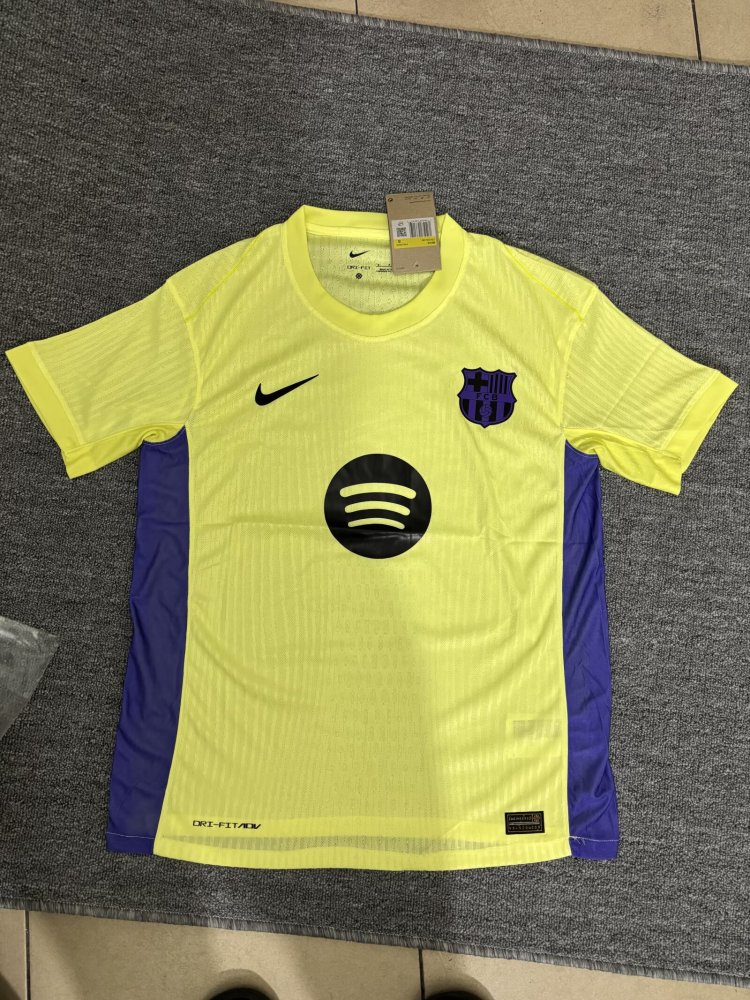 2025/2026 Barcelona Away Yellow Football Jersey 1:1 Thai Quality