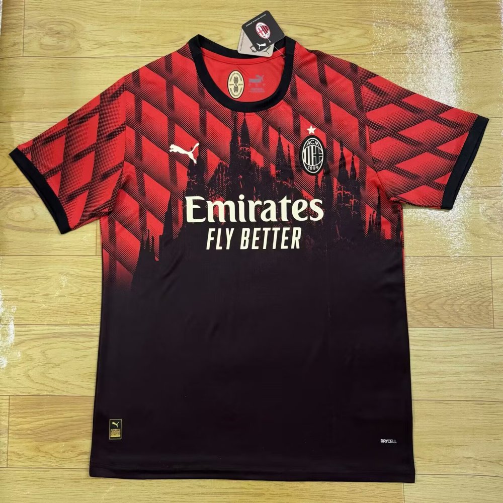 2025/2026 AC Milan Special Edition Black and red Football Jersey 1:1 Thai Quality