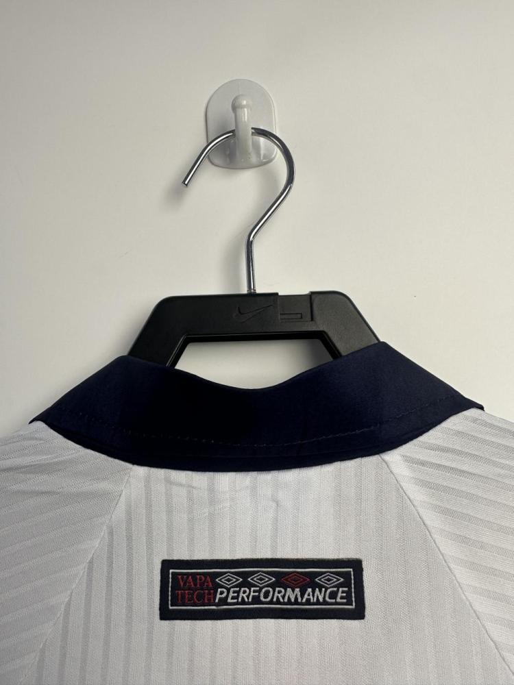 1998 Retro Long Sleeve England Home Soccer Jersey 1:1 Thai Quality