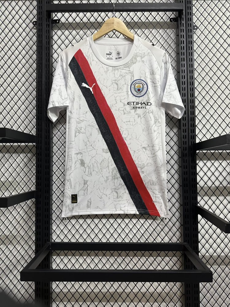 2025/2026 Manchester City KidSuper Joint Edition White Football Shirt 1:1 Thai Quality