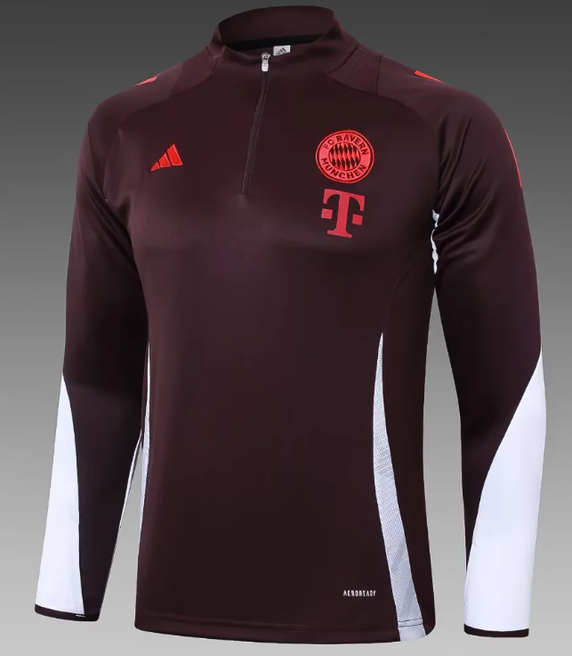2024/2025 Bayern Half-Pull Training Suit Dark Purple Jersey Set 1:1 Thai Quality