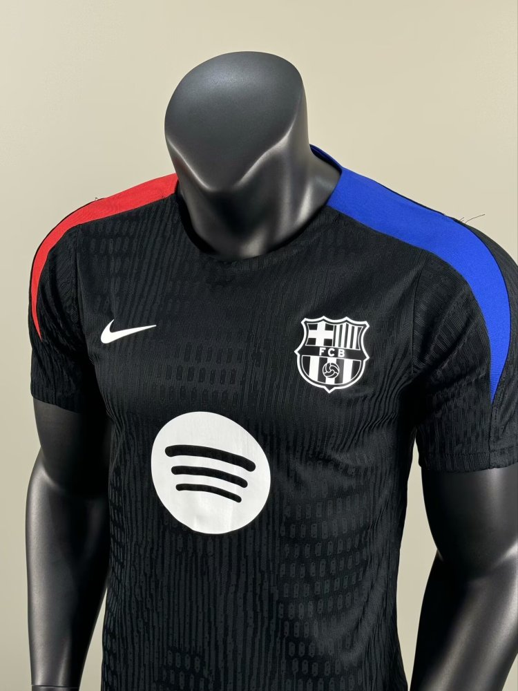 2025/2026 Player Version BarcelonaTraining clothes Black Football Jersey 1:1 Thai quality