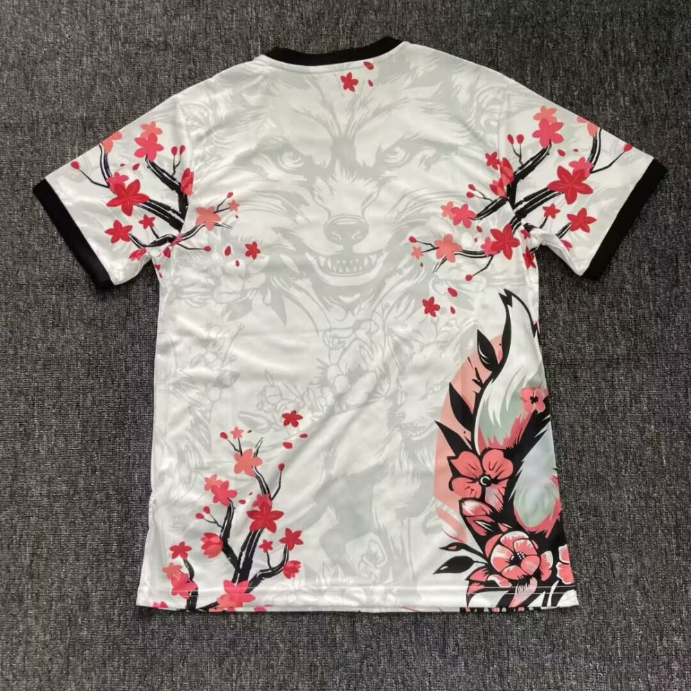 2025/2026 Japan Special Edition White Red Flower Fox Football Jersey 1:1 Thai Quality