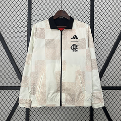 2024-2025 Flamengo CasuaI Reversible Windbreaker(white-red)Soccer Jersey 1:1 Thai Quality