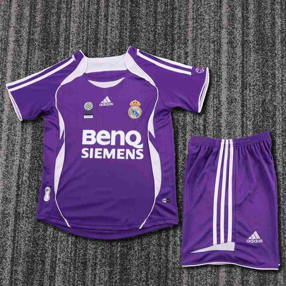 2006-2007 Retro Real Madrid Away Football Shirt 1:1 Thai Quality Kids Size