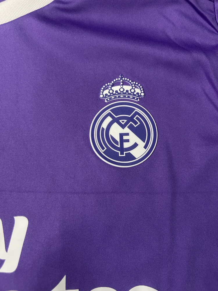 2016/2017 Retro Long Sleeve Real Madrid Away Football Shirt 1:1 Thai Quality Kids Size
