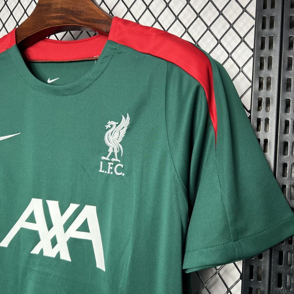 2024/2025 Liverpool Pre-match Training Dark Green Jersey1:1 Thai Quality