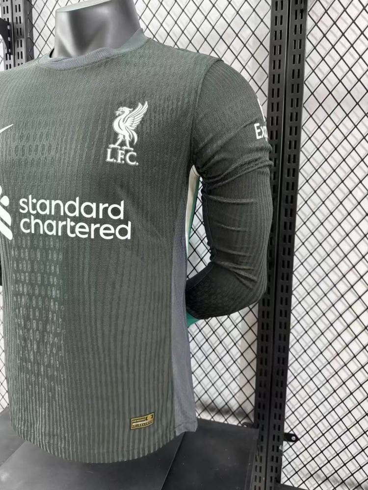 2024/2025 Long Sleeve Liverpool Away Player Version Football Shirt 1:1 Thai Quality