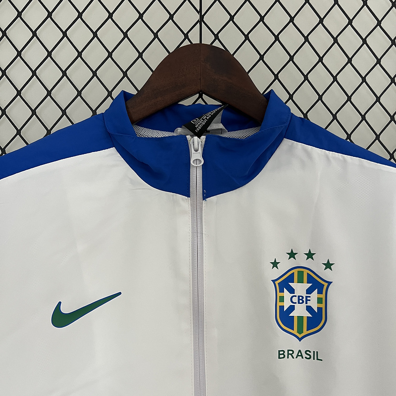 2024 Brazil National Team Windbreaker White And Blue