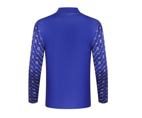 2024/2025 Real Madrid Royal Purple joint model Half-Pull Training Suit Football Shirt 1:1 Thai Quality Set