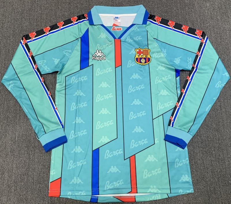 1996/1997 Retro Barcelona Away Football Jersey Long Sleeve 1:1 Thailand Quality